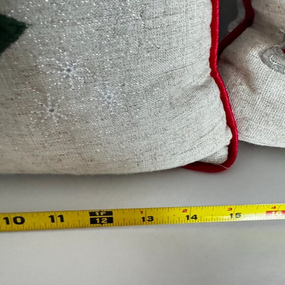 Secret Celebrity Christmas Tree Van Throw Pillow 16x16" Embroidered Holiday Deco - Picture 10 of 15